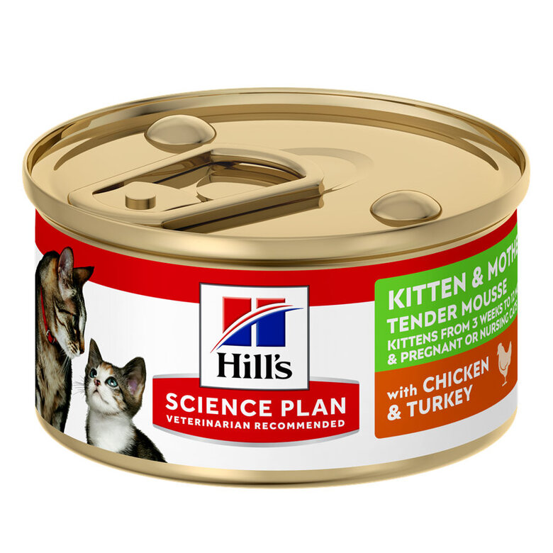 Hill's Science Plan Kitten & Mother Mousse de Pollo y Pavo lata para gatos, , large image number null